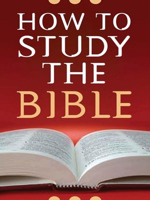 cover image of How to Study the Bible